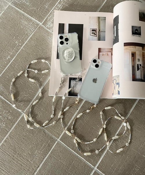 Me%（ミィパーセント）の「パール&ビーズモバイルストラップ（スマホグッズ・レディース・イエロー/グレー・FREE）」の19枚目の写真