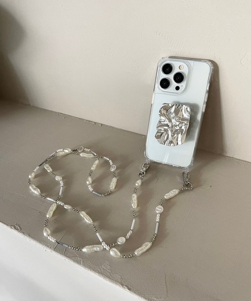 Me%（ミィパーセント）の「パール&ビーズモバイルストラップ（スマホグッズ・レディース・イエロー/グレー・FREE）」の21枚目の写真