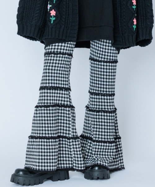 新品Candy Stripper GINGHAM CHECK FLARE パンツ Candy Stripper（キャンディストリッパー）の「GINGHAM CHECK