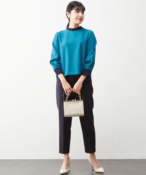 Tiara（ティアラ）の「バイカラートップス（シャツ/ブラウス・レディース・ターコイズブルー/キャメル/ブラック・FREE）」の8枚目の写真