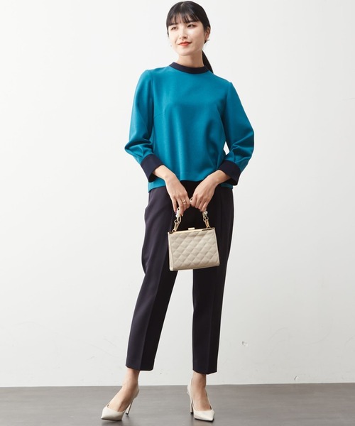 Tiara（ティアラ）の「バイカラートップス（シャツ/ブラウス・レディース・ターコイズブルー/キャメル/ブラック・FREE）」の9枚目の写真