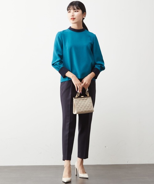 Tiara（ティアラ）の「バイカラートップス（シャツ/ブラウス・レディース・ターコイズブルー/キャメル/ブラック・FREE）」の11枚目の写真