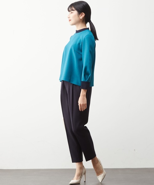 Tiara（ティアラ）の「バイカラートップス（シャツ/ブラウス・レディース・ターコイズブルー/キャメル/ブラック・FREE）」の12枚目の写真