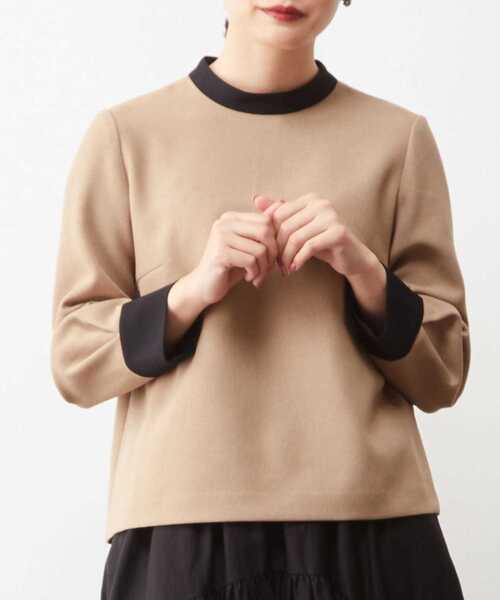 Tiara（ティアラ）の「バイカラートップス（シャツ/ブラウス・レディース・ターコイズブルー/キャメル/ブラック・FREE）」の13枚目の写真