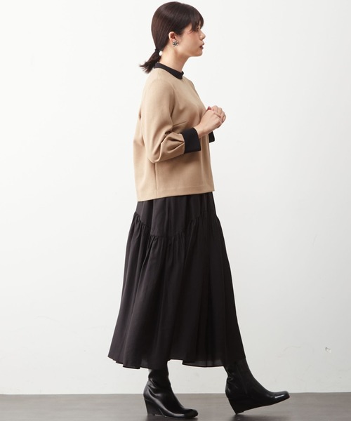 Tiara（ティアラ）の「バイカラートップス（シャツ/ブラウス・レディース・ターコイズブルー/キャメル/ブラック・FREE）」の15枚目の写真