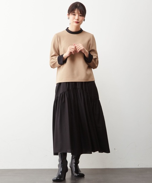 Tiara（ティアラ）の「バイカラートップス（シャツ/ブラウス・レディース・ターコイズブルー/キャメル/ブラック・FREE）」の16枚目の写真