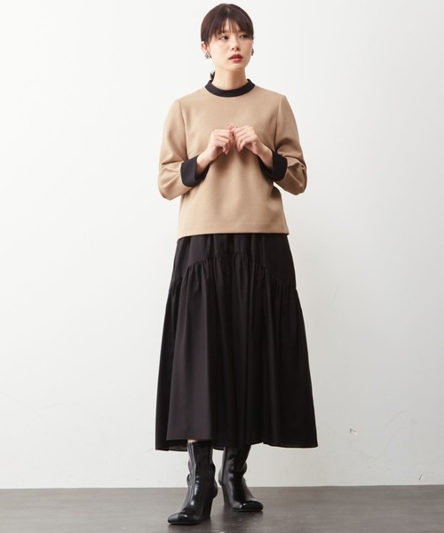 Tiara（ティアラ）の「バイカラートップス（シャツ/ブラウス・レディース・ターコイズブルー/キャメル/ブラック・FREE）」の17枚目の写真