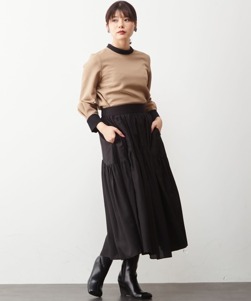 Tiara（ティアラ）の「バイカラートップス（シャツ/ブラウス・レディース・ターコイズブルー/キャメル/ブラック・FREE）」の19枚目の写真