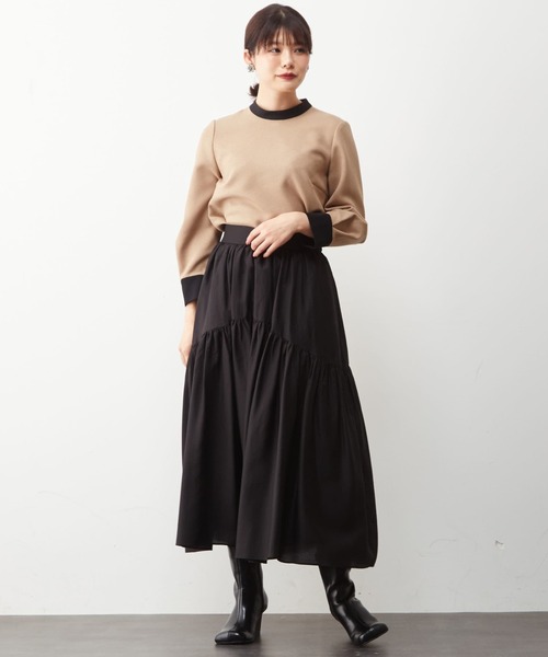 Tiara（ティアラ）の「バイカラートップス（シャツ/ブラウス・レディース・ターコイズブルー/キャメル/ブラック・FREE）」の21枚目の写真