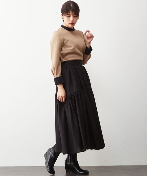 Tiara（ティアラ）の「バイカラートップス（シャツ/ブラウス・レディース・ターコイズブルー/キャメル/ブラック・FREE）」の22枚目の写真