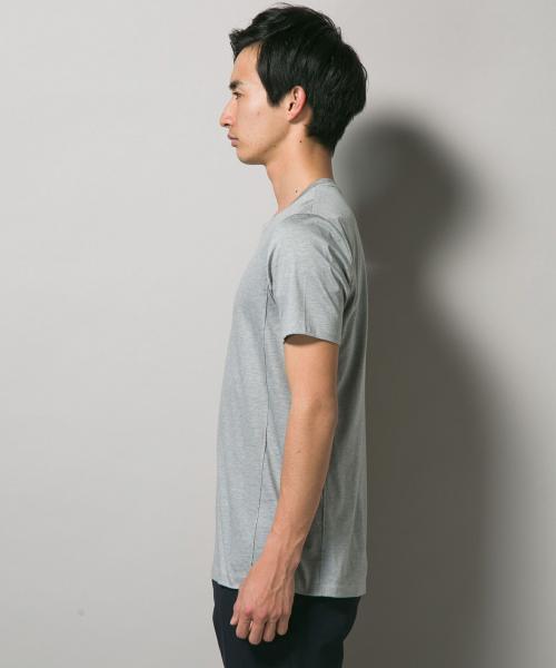 Calvin Klein（カルバン・クライン）の「シルクコットン天竺 クルーネックカットソー（Tシャツ/カットソー・メンズ・ライトグレー系/ブラック系/ネイビー系/ホワイト系・MEDIUM/X-LARGE/LARGE/SMALL）」の7枚目の写真