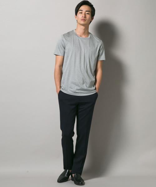 Calvin Klein（カルバン・クライン）の「シルクコットン天竺 クルーネックカットソー（Tシャツ/カットソー・メンズ・ライトグレー系/ブラック系/ネイビー系/ホワイト系・MEDIUM/X-LARGE/LARGE/SMALL）」の12枚目の写真