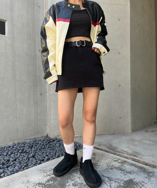 WHO'S WHO gallery（フーズフーギャラリー）の「【SLOPPY/スロッピー】マイクロミニスカート（スカート・レディース・ブラック/ネイビー/ブラック系・FREE）」の8枚目の写真