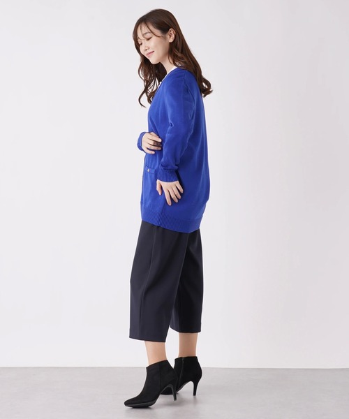 en recre（アンレクレ）の「【Nouque】Vネックニットカーディガン（カーディガン/ボレロ・レディース・ダークブルー/ブラック/LT.PINK/オフホワイト/オレンジ・2）」の11枚目の写真