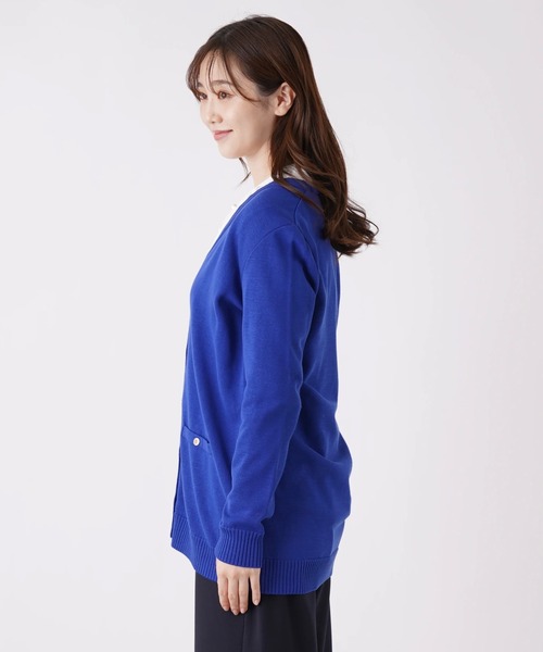 en recre（アンレクレ）の「【Nouque】Vネックニットカーディガン（カーディガン/ボレロ・レディース・ダークブルー/ブラック/LT.PINK/オフホワイト/オレンジ・2）」の20枚目の写真