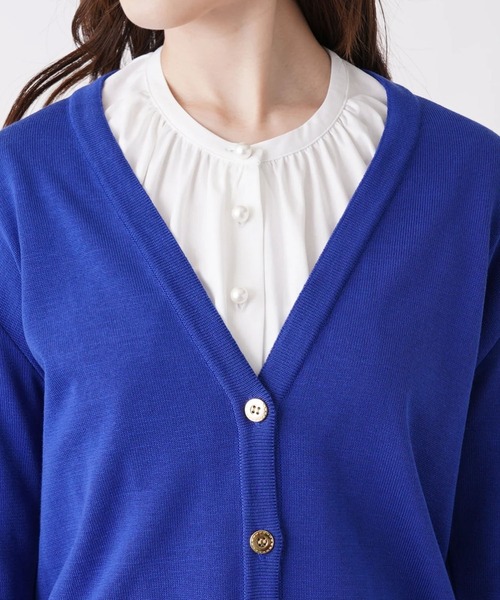 en recre（アンレクレ）の「【Nouque】Vネックニットカーディガン（カーディガン/ボレロ・レディース・ダークブルー/ブラック/LT.PINK/オフホワイト/オレンジ・2）」の22枚目の写真