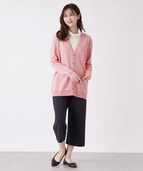 en recre（アンレクレ）の「【Nouque】Vネックニットカーディガン（カーディガン/ボレロ・レディース・ダークブルー/ブラック/LT.PINK/オフホワイト/オレンジ・2）」の16枚目の写真