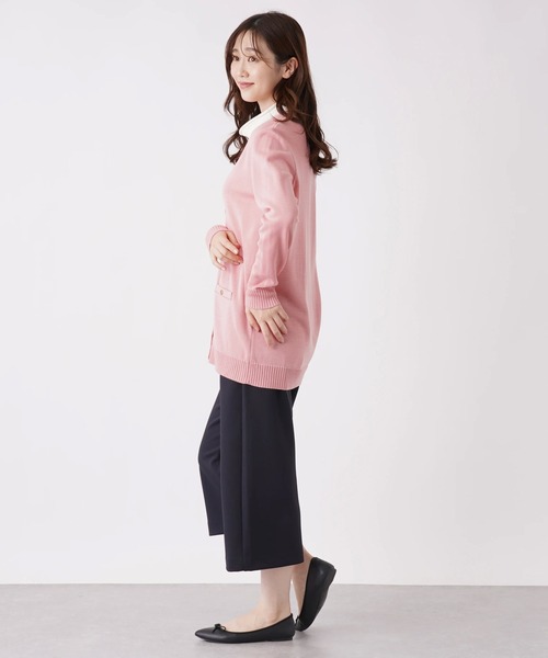 en recre（アンレクレ）の「【Nouque】Vネックニットカーディガン（カーディガン/ボレロ・レディース・ダークブルー/ブラック/LT.PINK/オフホワイト/オレンジ・2）」の17枚目の写真