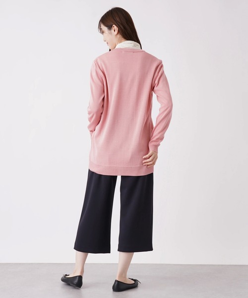 en recre（アンレクレ）の「【Nouque】Vネックニットカーディガン（カーディガン/ボレロ・レディース・ダークブルー/ブラック/LT.PINK/オフホワイト/オレンジ・2）」の18枚目の写真