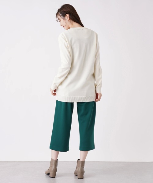 en recre（アンレクレ）の「【Nouque】Vネックニットカーディガン（カーディガン/ボレロ・レディース・ダークブルー/ブラック/LT.PINK/オフホワイト/オレンジ・2）」の9枚目の写真