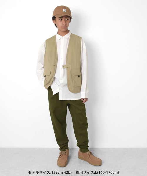 GLAZOS(グラソス)の「ポリツイルフィッシャーマンベスト(ベスト・キッズ・ネイビー/ベージュ/ブラック・L/M)」の7枚目の写真