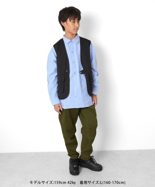 GLAZOS(グラソス)の「ポリツイルフィッシャーマンベスト(ベスト・キッズ・ネイビー/ベージュ/ブラック・L/M)」の10枚目の写真