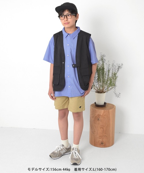 GLAZOS(グラソス)の「ポリツイルフィッシャーマンベスト(ベスト・キッズ・ネイビー/ベージュ/ブラック・L/M)」の19枚目の写真