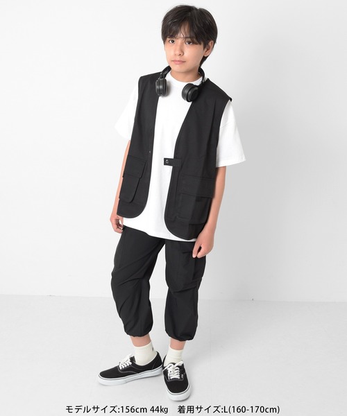 GLAZOS(グラソス)の「ポリツイルフィッシャーマンベスト(ベスト・キッズ・ネイビー/ベージュ/ブラック・L/M)」の20枚目の写真