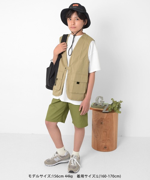 GLAZOS(グラソス)の「ポリツイルフィッシャーマンベスト(ベスト・キッズ・ネイビー/ベージュ/ブラック・L/M)」の17枚目の写真