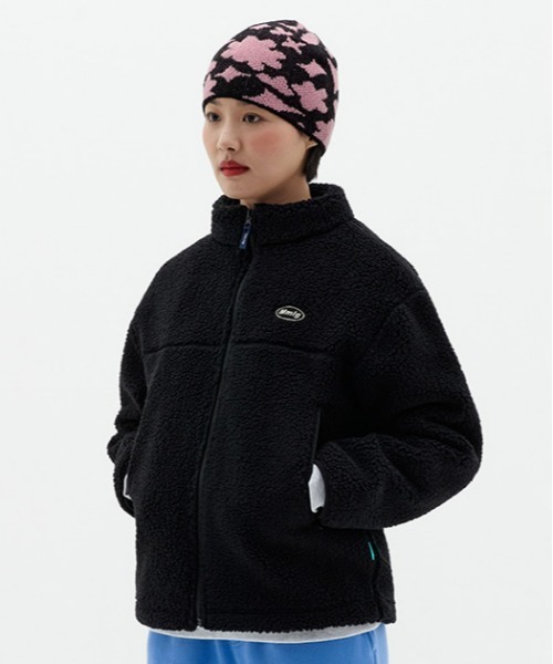 87mm（87mm）の「【87MM / Mmlg】DUVET FLEECE JUMPER / パルチムエムエム Mmlg デュベット ワンポイント フリース ジャンパー（ブルゾン・レディース・ブラック/ナチュラル・SMALL/MEDIUM/LARGE）」の11枚目の写真