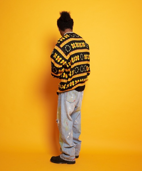GALLIS ADDICTION(ガリスアディクション)の「GA FLOWER JACQUARD KNIT CREW(ニット/セーター・メンズ・ブラック/サックスブルー・FREE)」の18枚目の写真