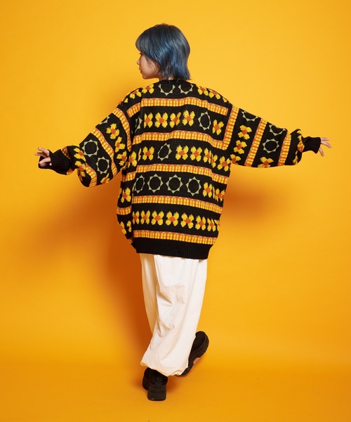 GALLIS ADDICTION(ガリスアディクション)の「GA FLOWER JACQUARD KNIT CREW(ニット/セーター・メンズ・ブラック/サックスブルー・FREE)」の22枚目の写真