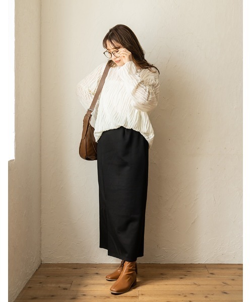 chocomee(チョコミー)の「punch slit skirt/ポンチスリットスカート(スカート・レディース・オレンジ系その他/アイボリー/ブラック・FREE)」の12枚目の写真