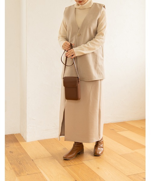 chocomee(チョコミー)の「punch slit skirt/ポンチスリットスカート(スカート・レディース・オレンジ系その他/アイボリー/ブラック・FREE)」の7枚目の写真