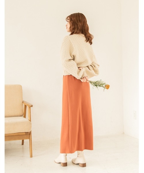 chocomee(チョコミー)の「punch slit skirt/ポンチスリットスカート(スカート・レディース・オレンジ系その他/アイボリー/ブラック・FREE)」の8枚目の写真