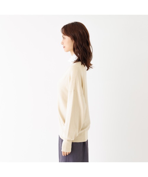 abahouse mavie（アバハウスマヴィ）の「【2点セット】レーヨンアクリル深Vネックプルオーバー（Tシャツ/カットソー・レディース・ホワイト系その他/ブラック/アイボリー/ブラック系その他/ダークオレンジ・フリー）」の21枚目の写真
