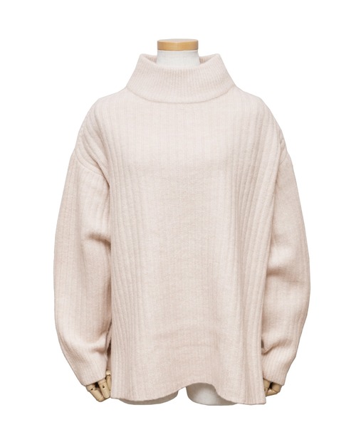 reca(レカ)の「ハイネックスリットニット(ニット/セーター・レディース・マスタード/オートミール/オレンジ・FREE)」の7枚目の写真