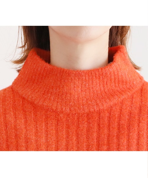 reca(レカ)の「ハイネックスリットニット(ニット/セーター・レディース・マスタード/オートミール/オレンジ・FREE)」の15枚目の写真