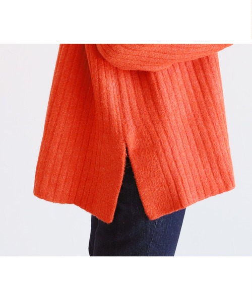 reca(レカ)の「ハイネックスリットニット(ニット/セーター・レディース・マスタード/オートミール/オレンジ・FREE)」の18枚目の写真