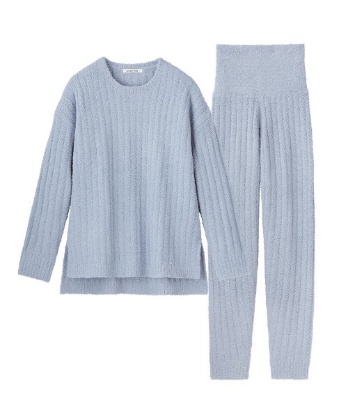 【riri】エメフィール☆リブモールニット☆腹巻付き☆長袖上下☆3色まとめ aimerfeel リブモールニット 腹巻付き 長袖 上下セット （CG