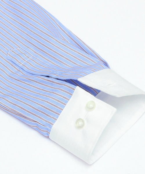 TOKYO SHIRTS（トウキョウシャツ）の「形態安定ノーアイロン クレリックワイド衿 長袖ビジネスワイシャツ（ビジネスシャツ・レディース・ブルー・LL/S/M/L/XL）」の4枚目の写真