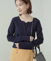 N.(N. Natural Beauty Basic) | ◆フロントホックヘンリーニット(ニット/セーター)