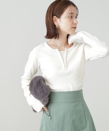 N.(N. Natural Beauty Basic) | ◆フロントホックヘンリーニット(ニット/セーター)