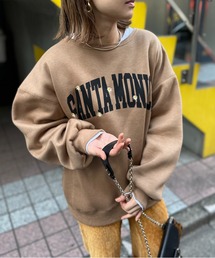 裏起毛刺繍入りロゴビッグスウェット