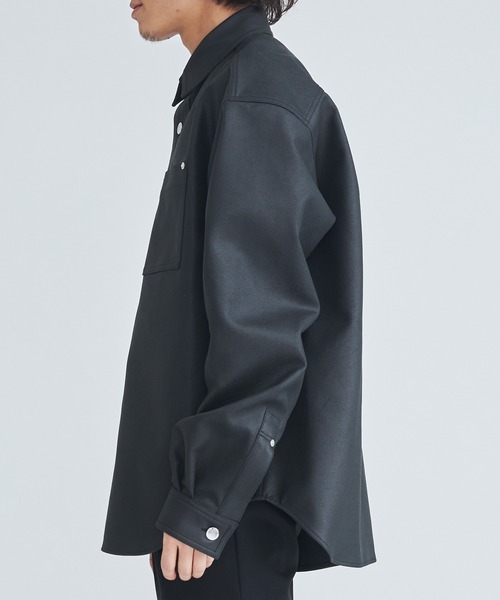 VEGAN LEATHER OVERSIZED SHIRT（シャツ/ブラウス）｜JOHN LAWRENCE