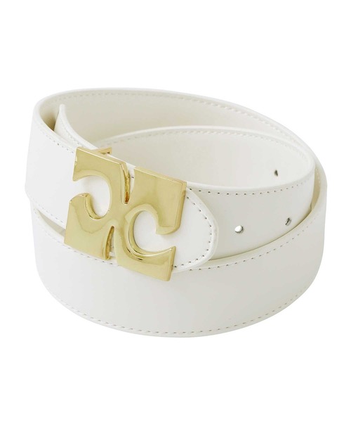 X-girl(エックスガール)の「LOGO BUCKLE BELT(ベルト・レディース・ブラック/ホワイト・ONE SIZE)」の1枚目の写真