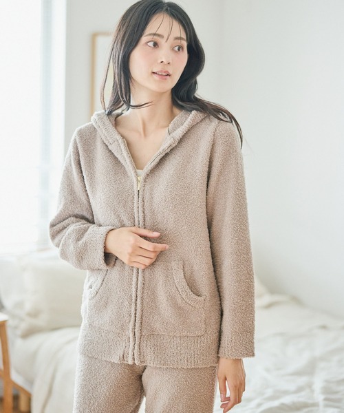 LAFUKU/ラフク】もちふわマシュマロニットZIPパーカー/ルームウェア