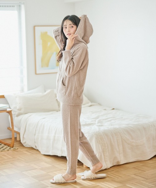 LAFUKU/ラフク】もちふわマシュマロニットZIPパーカー/ルームウェア