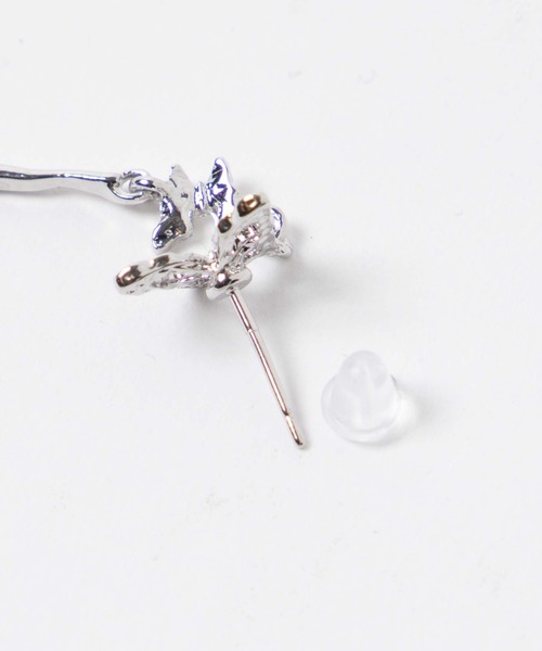 WEGO（ウィゴー）の「WEGO/【3点セット】バタフライピアスイヤカフ（ピアス（片耳用）・レディース・シルバー・FREE）」の6枚目の写真