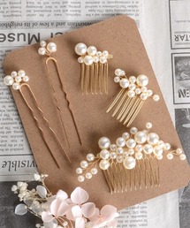 コーム」に該当するヘアアクセサリー（ゴールド/金色系）ファッション